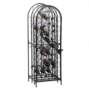 Mobile Portabottiglie da 20 a 29 Bottiglie, Design Moderno in Metallo, Soluzione di Arredamento e Stoccaggio per la Casa - Product Image 1