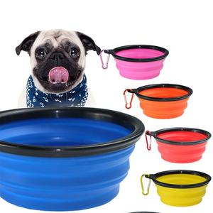 Bình Nước Có Thể Gập Lại Bình Đựng Thức Ăn Cho Chó Dễ Mang Theo Dụng Cụ Cho Chó Con Dụng Cụ Cho Chó Cắm Trại Du Lịch Ngoài Trời Bát Thú Cưng Bằng Silicon 350Ml - Product Image 6