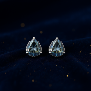 Pendientes de Cuarzo Arcoíris E1121 con Forma de Gota de Agua, Engaste de Plata 925, Joyería Clásica de Cristal para Mujer - Product Image 2