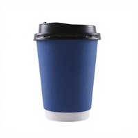 Gobelet en papier biodégradable à double paroi à usage unique de 8 oz, 10 oz, 12 oz, 16 oz avec logo personnalisé pour café/boissons chaudes ou froides