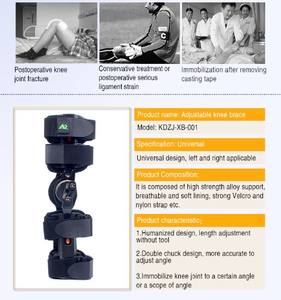 Angle Réglable Genouillère ROM Post Op Articulé Vif Orthopédique Orthèse de Soutien Au Genou Pour Adultes - Product Image 3