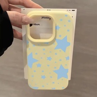 Étui ZL060 Blue Star pour iPhone 17/15 Pro Max, Étui en riz glutineux pour iPhone 13, 12/11, Mignon, 14/15