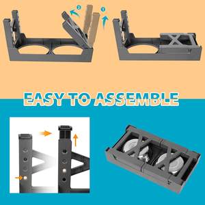 Pengumpan makanan air hewan peliharaan ketinggian dapat diatur 4 dudukan berdiri ganda mangkuk lambat anjing ditinggikan kustom pabrik - Product Image 6