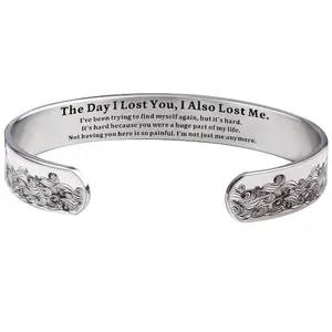 Memorial Bracelet The Day I Lost You I Also Lost Me To My Loved Ones In Heaven 10mm Wave Bracelet