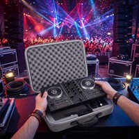 Étui de transport rigide en EVA pour 2 contrôleurs DJ, boîte de rangement de voyage protectrice, compatible avec la transportabilité à l'épaule