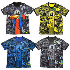 2526 थोक मोरोकन एल्गेरियन पैस्टेनिनियन मेल-ऑर्डर डी फोर्ड फुटबॉल जर्सी-100% पॉलिएस्टर सांस लेने योग्य और त्वरित शुष्क सेट - Product Image 2