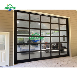 Porte de <span class=keywords><strong>garage</strong></span> commerciale en verre moderne 10X10 Porte de <span class=keywords><strong>garage</strong></span> en verre automatique en aluminium - Product Image 4