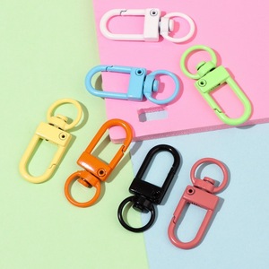 Candy Color Swivel Lobster Clasps <b>Snap</b> <b>Hooks</b> with Key Rings for DIY Keychain Lanyard Jewelry Making Accessories Wholesale - Product Image 4
