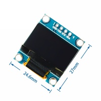 Module d'affichage OLED 0,96 pouce SSD1306 I2C IIC 128x64, écran série bicolore blanc-bleu-jaune pour projets Arduino MCU