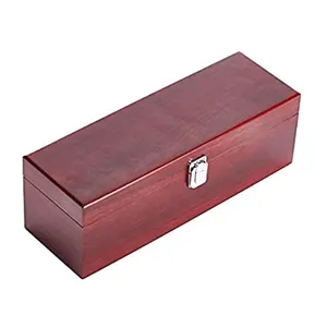 piano cherry lacquer finish luxury wooden box for wine bottles with accessories