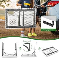 Station de travail multi-usage en plastique portable avec deux éviers pour la pêche en camping et la chasse
