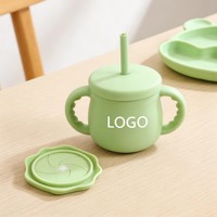 Juego de Vajilla de Silicona de Grado Alimenticio de 6 Piezas a Precio de Fábrica, Juego de Plato con Succión y Babero de Silicona Personalizado para Accesorios de Bebé