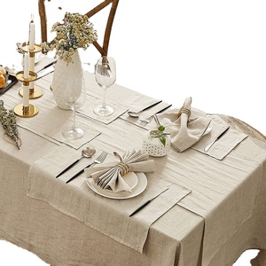 Mantel de convención de eventos profesionales, accesorio de comedor de ganchillo teñido liso - Product Image 1