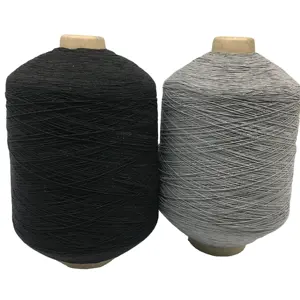 Dyed Colored Rubber Thread Yarn Polyester Covered Knitting Yarn with Good Elasticity