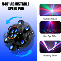 Oferta Especial: Cabeza Móvil Bee Eye de 150W y 6 Brazos, 24 Canales, 5 Rayos, LED RGBW, Láser, Estroboscópico, Control Remoto DMX512 y Sonido, Luz de Fiesta para DJ