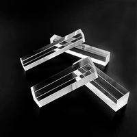 Bloc de verre de quartz fondu transparent de haute pureté sur mesure, composant usiné avec précision