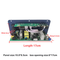Amplificateur de puissance miniature à double canal D200-II 50W+50W avec télécommande USB TF