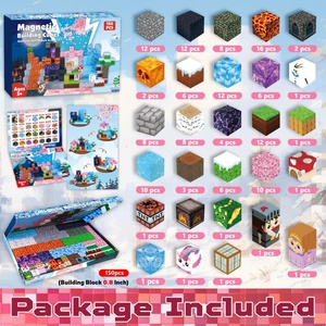Blocs magnétiques en plastique 150 pièces <span class=keywords><strong>Cubes</strong></span> magnétiques empilables Dark Forest Glacier Castle Building Block Set STEM Montessori Sensory Toys - Product Image 2