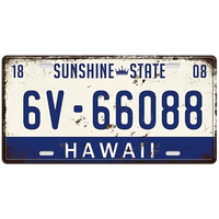 Road Street Sign en relieve Logo Placa de identificación Metal Tin Sign Decorativo Car License Plate