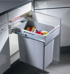 Wholesale Modern <strong>Double</strong> Trash <strong>Bin</strong> <strong>for</strong> <strong>Kitchen</strong> Custom Built-in with Telescopic Rails Convenient Drawer Baskets Storage - Product Image 4