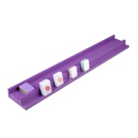 Ensemble de 4 supports de mahjong en bois peints, couleur personnalisée, supports de mahjong en bois de 20 pouces avec poussoirs
