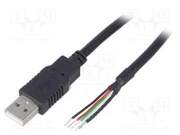 Usb Tipe A 2.0 Semi selesai kawat ujung terbuka ekor laki-laki ke babi dengan kabel timah 2 4 5 inti