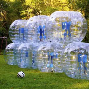 Bola de futebol inflável para adulto, venda quente de bola de tpu/pvc, corpo zorb, bola de futebol com pontos coloridos