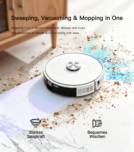 Aspirateur robot intelligent RC330, aspirateur rechargeable avec fonctions humides et sèches, installation automatique, prise EU - Product Image 5