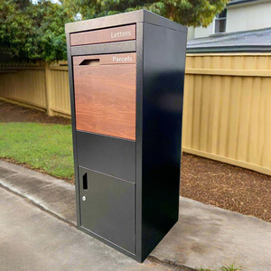 Freestanding Outdoor Steel Mailbox Parcel Drop <strong>Box</strong> Anti-Theft Lockable Package Delivery <strong>Box</strong> for House