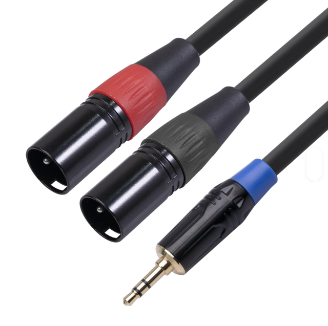 High Quality Wholesale Dual XLR Male Y-shaped Splitter Cable Professional Audio Microphones for Musical Instrument