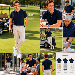 Abbigliamento da <span class=keywords><strong>Golf</strong></span> di Lusso Silenzioso e Premium, Stile Atletico, Casual Business, Minimalista, per Ufficio e Campo - Product Image 4