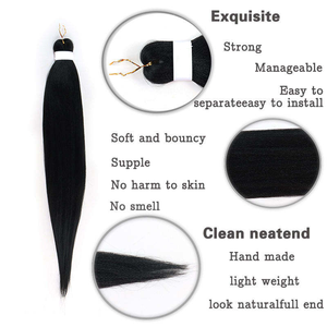 <span class=keywords><strong>ผม</strong></span>ถักเปียสังเคราะห์แบบยาคิ ขนาด 52 นิ้ว 3 ชิ้น น้ำหนัก 225 กรัม สำหรับต่อผมแบบยาวพิเศษ สามารถจัดแต่งทรงด้วยน้ำร้อน เหมาะสำหรับมืออาชีพ - Product Image 3