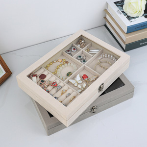 กล่องแสดงเครื่องประดับแก้วแบบสั่งทำสำหรับใส่แหวนต่างหูนาฬิกาตู้โชว์ของร้านค้าถาดเก็บอุปกรณ์เสริม - Product Image 3