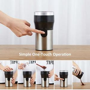 Moulin à café électrique 60 g pour usage domestique, avec rangement de cordon intégré, couvercle, verrou de sécurité, antidérapant, compact - Product Image 3