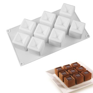 Square 9 Grid Silicone Cake Mold 28 Cavity Baking Tool For DIY Mousse Cake Commercial Use - Product Image 3