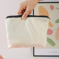 Porte-monnaie multifonction en toile de couleur unie pour jeunes, sac de voyage, trousse de maquillage, organiseur de câbles, trousse à crayons, pochette à clés