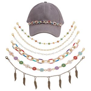 All'ingrosso Cappello da camionista Catene di Perle Catene di Decorazione per Berretto da Baseball Gioielli Perle Ciondolo Cappello da Trucker Catena per Cappello per Cappello - Product Image 5