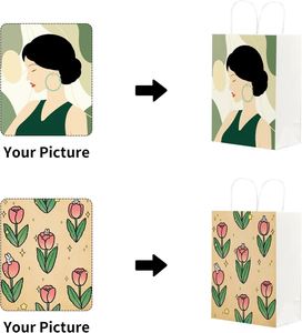 Customized Printed Logo Environmental Paper <b>Bags</b> Wholesale Printed Kraft Paper <b>Bags</b> High Quality Tote Kraft Paper <b>Bags</b> - Product Image 3