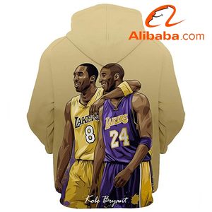 Summer Fashion for Kob Men's 8# 24# <strong>Laker</strong> Basketball Star Printed <strong>Hoodies</strong> Mens Long-Sleeved Sweatshirt Training Apparel Bryant - Product Image 2