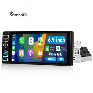 Podofo 6.9 "4 + 64 gam Android đài phát thanh xe autoradio không dây Carplay/Android Auto IPS màn hình GPS Wifi BT ai DSP BT EQ xe Stereo ODM - Product Image 1