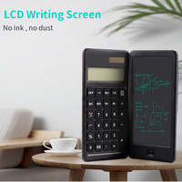 Calculatrice mignonne scientifique chaude calculatrice d'affichage LCD à 10 chiffres avec stylet calculatrice professionnelle de bloc-notes LCD pour les entreprises