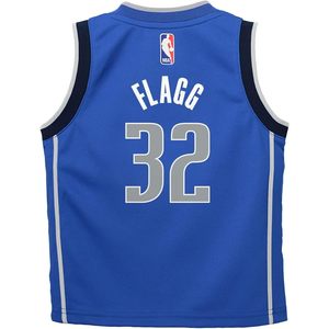 Maillot de basket-ball Dallas Mavericks pour enfants, édition Blue Icon, 32 Flagg, col en V, évacuant l'humidité, pour garçons de 4 à 7 ans - Product Image 3