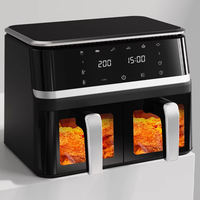 Friteuse à air 10 litres, nouveau modèle, commerciale, écran tactile robuste, 2000 W, design intelligent