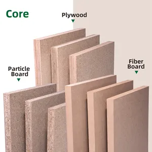 In-stock E0 E1 Semi-transparent Oak Grain Oak Veneer Plywood Board With Germany Surteco Paper Veneer