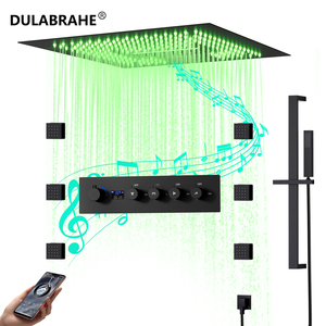 Sang trọng ceiling16inch Led âm nhạc vòi hoa sen đầu phòng tắm lạnh và nóng hiển thị kỹ thuật số vòi hoa sen hệ thống - Product Image 1