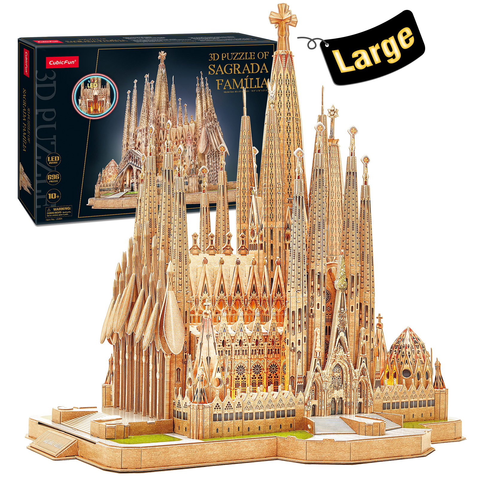 Jeu de puzzle en bois pour enfant, puzzle en papier, ville France, musée, modèle de construction, Sagrada Familia 3D, nouvel arrivage, cadeau