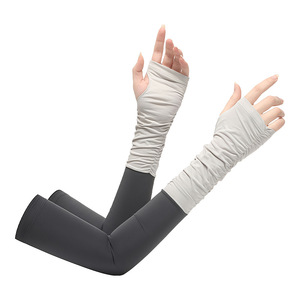 Manchons de protection solaire en soie glacée UPF 50+ respirants et à séchage rapide pour le cyclisme (unisexe) - Product Image 5
