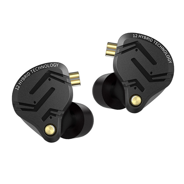 KZ ZS12 PRO X 1DD+5BA Hybrid Drive HIFI Monitor Stage Music Wired Headphones Android Sports Game 3.5MM Metal Black Earplugs