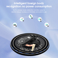 Chargeur sans fil universel 15W, design compact et transparent, chargeur sans fil pour téléphone portable