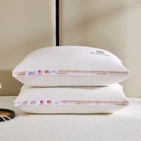 Oreiller en duvet de canard blanc de qualité supérieure, durable, nouveau design, logo personnalisé, garnissage en plumes, doux et confortable pour dormir, pour hôtel